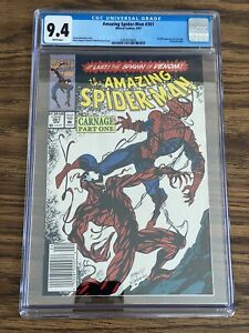 Amazing Spider-Man 361 CGC Graded 9.6 NM+ 1st Full Carnage Newsstand Marvel 1992