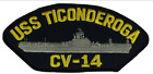 USS TICONDEROGA CVA-14 PATCH USN NAVY SHIP ESSEX CLASS AIRCRAFT CARRIER