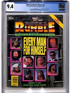 CGC 9.4 WWF ROYAL RUMBLE 1991 Program Magazine HULK HOGAN Wins ULTIMATE WARRIOR