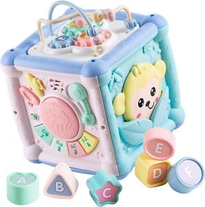 Baby Toy Activity Cube for 6 Month+ 7 in 1 Musical Learning Toys for Toddlers