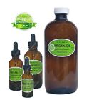 Pure Organic ARGAN OIL Moroccan Gold for Face Hair Body and Nails Glass Bottles