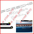 Chrome Porsche Macan Turbo s Letters Rear Badge Emblem Look Deck Lid Nameplate