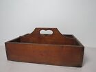 Antique Primitive Wooden Knife Cutlery Box Hand Made  Carry Box
