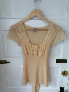 Anthropologie sweet pea gauze lace blouse - size S
