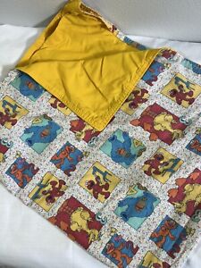 Vintage Sesame Street Crib Blanket  36x48 Big Bird Elmo
