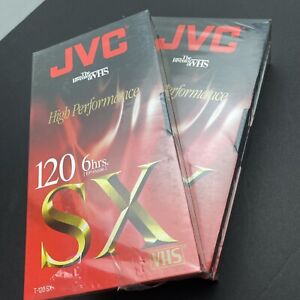 New ListingJVC T-120 High Performance SX VCR VHS Blank Tapes  Lot of 3 - NEW SEALED