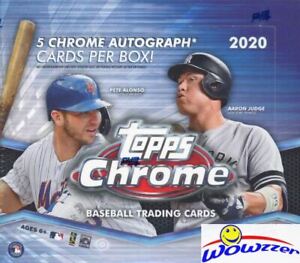 2020 Topps Chrome MLB Baseball MASSIVE Factory Sealed HOBBY JUMBO Box-5 AUTOS !