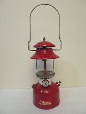 Vintage Red COLEMAN Single Mantle 200A Lantern Sept 1962 Orig Pyrex Globe