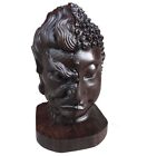 Wood Carved Buddha Demon Between One Thought Statue Good Evil Buddhism Zen Decor