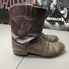 Justin 3188 Mens 12 EE Brown Bullhide Leather Classic Cowboy Western ROPER Boots