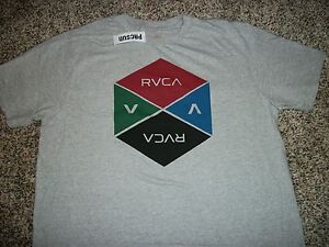 RVCA New NWT Mens Short Sleeve Shirt Gray Red Green Blue Black Logo XL XXL 2XL