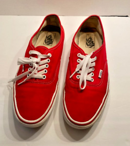 Mens Vans Authentic Shoe in Red ~ Size 11