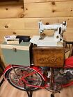 Vintage 1935 Singer Featherweight 221k Portable Electric Sewing Machine & Case