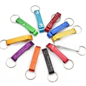 Personalized Engraved Bottle Opener Key Chain Wedding Favors Brewery Hotel 50pcs