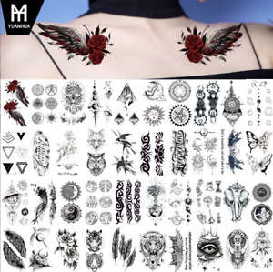Temporary  BUTTERFLY ROSE LION Tattoos Body Arm Tattoo Sticker Fake Waterproof