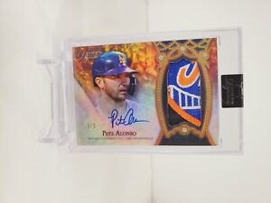 2022 Topps Dynasty Pete Alonso 5/5 Jumbo Game Used Patch Auto Autograph Relic