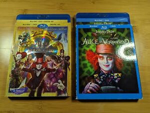 Alice In Wonderland NEW Through the Looking Glass VG Blu-ray Movie Lot