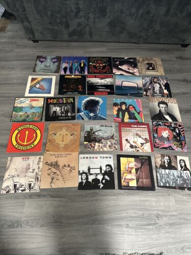 New ListingLot of 25 , CLASSIC ROCK LP'S ,and 80’s LPs All VG++ To Excellent Condition