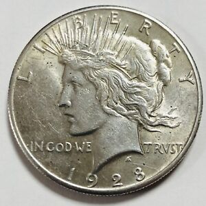 1928 P Silver Peace Dollar ~ Key Date! ~ Rare Lamination Error
