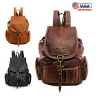 Premium PU Leather Backpack Women Vitange Satchel Rucksack Travel Shoulder Bag
