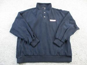 Vintage 2003 US Open Windbreaker Pullover Jacket Medium 3 Snaps Navy Blue Mens