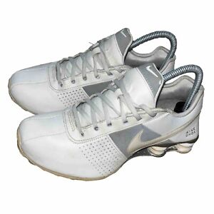 Nike Shox Womens Size 7.5 Retro Shoes All White 308884 Running Vintage Gym Yoga
