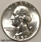 1957 Washington Quarter Gem Bu Uncirculated 90% Silver