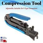 Adjustable Compression Tool RG59 RG6 RG11 F Connectors Ratchet Crimper Coaxial