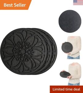 Decorative Rubber Stepping Stones - Victorian Design - Set of 3 - 11.75 inches