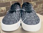 (NEW) Coach Men's Signature Jacquard Leather Lace Up Skate Sneaker Size 8