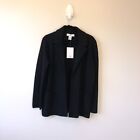 Magaschoni Knit Blazer Black Open Front Sweater Wool Blend Women’s Small NWT’s