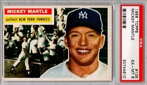 Mickey Mantle, PSA 6, 1956 Triple Crown Winner, MLB Hall of Fame, AL All-Star
