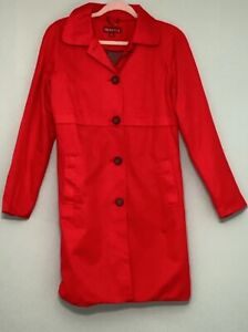 Merona Red Trench Lined Coat Women's Size Small/Petite Never Worn