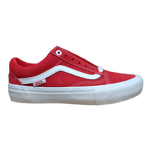 Vans Men's Old Skool Pro Suede Skate Shoe - US Size 5.5, Red [VN000ZD4AJL]