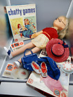 Vintage 1960s Mattel CHARMIN CHATTY CATHY Doll w/Clothes, Games, records