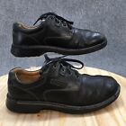 Ecco Bicycle Toe Derby Walking Shoes Mens 45 Black Lace Up Leather Casual