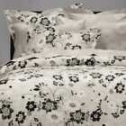 Crate & and Barrel FAZZOLETO KING PILLOW Shams x 2- NWOT- Black /Ivory