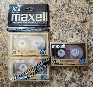 New Listing3x Vintage Maxwell XLII 90 Blank Cassette Tape New & Sealed