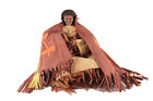 Vintage Native American Iroquois Cherokee Clay & Corn Husk Seated Skookum Doll
