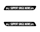 I Support Single Moms Saddlebag Latch Inserts. Harley Touring 2013 & Older. USA (For: Harley-Davidson)