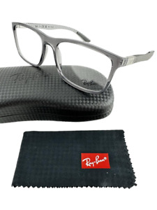 Ray Ban NEW Transparent Grey Frames Carbon Fiber Uni 55-18-145 Eyeglasses RX8908