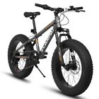 A20316 20 Inch Fat Tire Bike Adult/Youth Full Shimano 7 Speed Mountain Bike, Dua