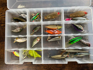 TACKLE LOT 20+ | BASS CRANKBAIT LURES TOPWATER RATTLE TRAP METAL BAITS 04