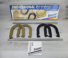 Vtg Professional Horseshoes Set w/Solid Steel Stakes Forged Steel Classic Game