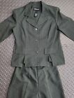 Sag Harbor Dress SIZE 10 Suit Top Blazer & Pants Green Pin Stripe