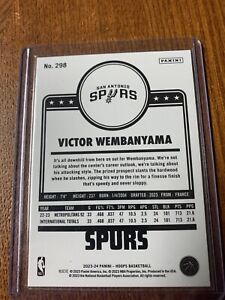 2023-24 Panini NBA Hoops WINTER TRIBUTE #298 Victor Wembanyama RC Spurs