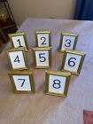 Lot Of 8 Gold Metal Picture Frames 3-3/4” X 4-3/4” Wedding Table Decor Home