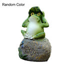Animal Sculptures Eco-friendly Rust-proof Garden Frog Statue Decoration Resin