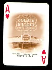 1 * playing card Las Vegas Golden Nugget Hotel 1949 C1949 Ace Hearts