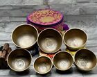 Natural Khasa Singing Bowl Set of 7-Tibetan Healing Bowl  Set-7 Chakras Bowl Set